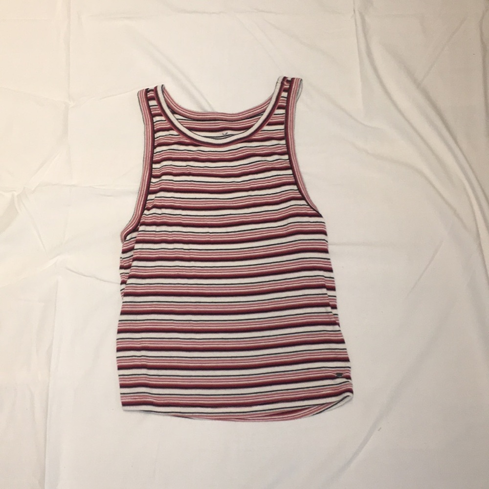 American Eagle Re and White Striped Tank